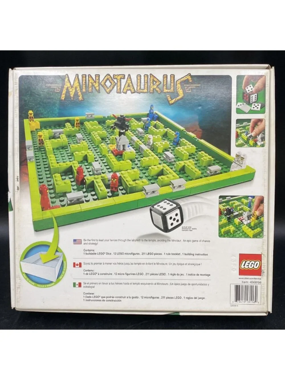 Lego Game Minotaurus 3841 Board Game Box Mini Figures Manuals READ